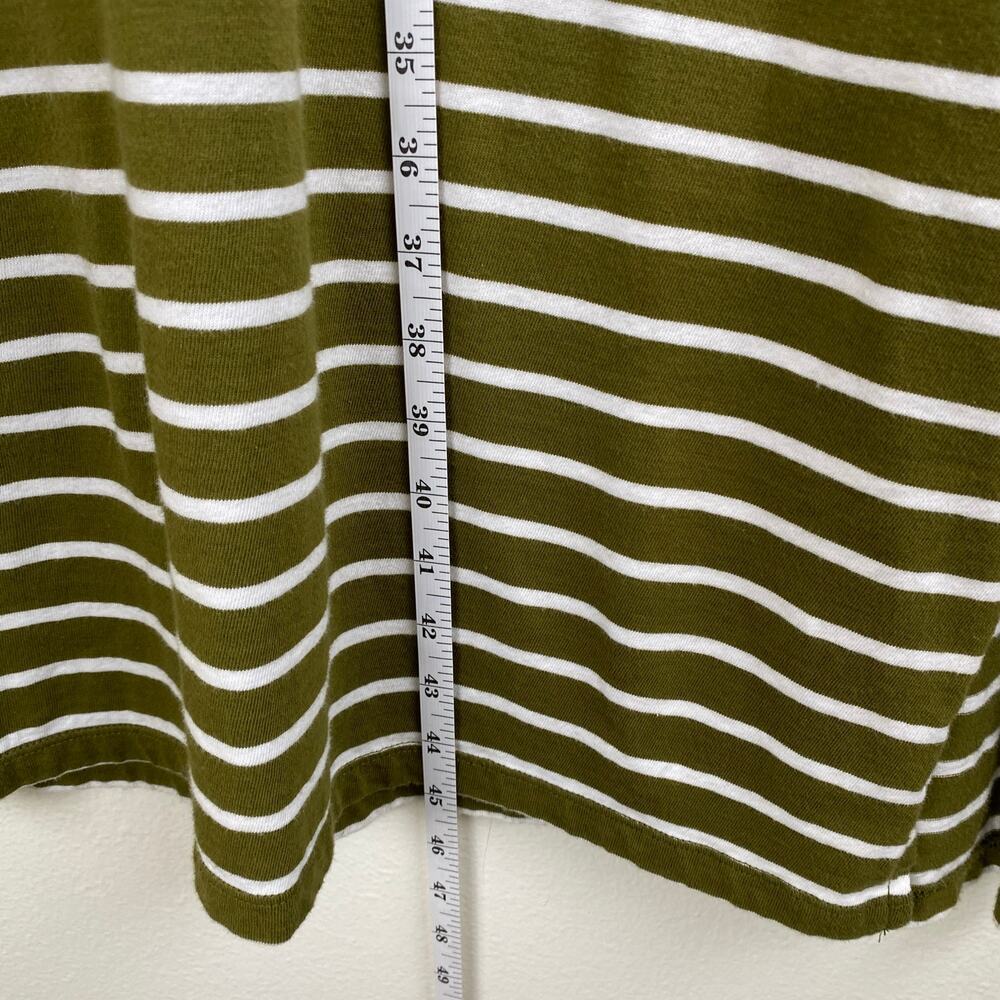 Madewell Olive and White Striped Midi Dress - Picture 14 of 14